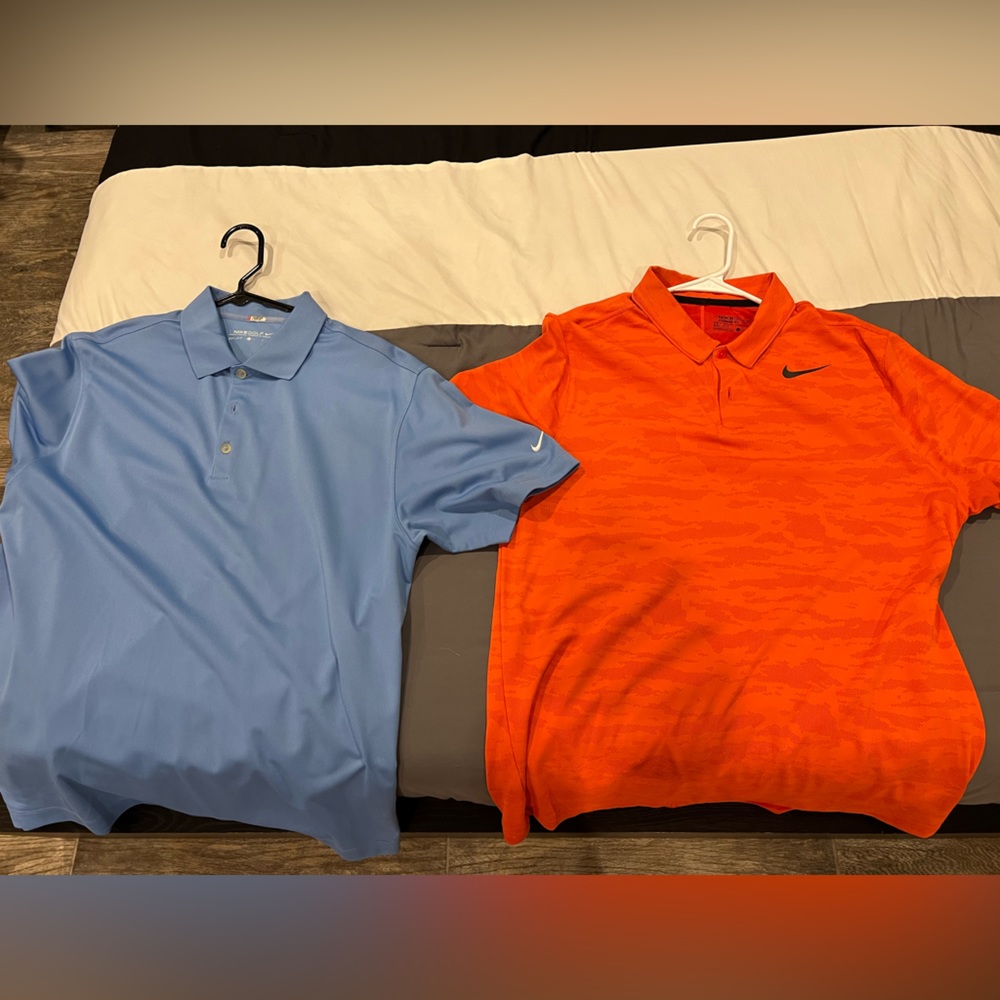 Lot of 2 Nike Golf polos. Large.